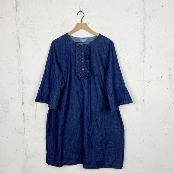 Draper James | Dresses | Draper James Chambray Flare Bell Sleeve Denim Dress Size 6 | Poshmark Draper James | Dresses | Draper James Chambray Flare Bell Sleeve Denim Dress Size 6 | Poshmark